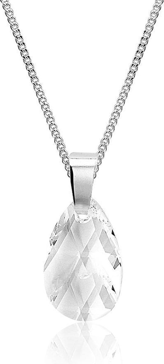 Montebello Ketting Prosopis - 925 Zilver - Swarovski Druppel - 20mm - 45cm