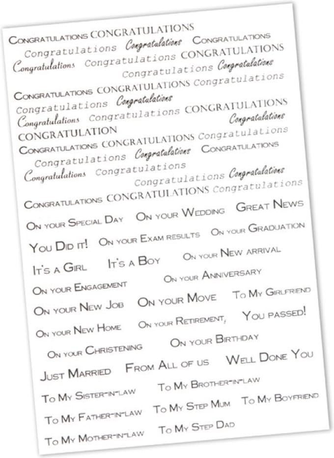 Anna Marie Designs: Special Congratulations Stamp Set
