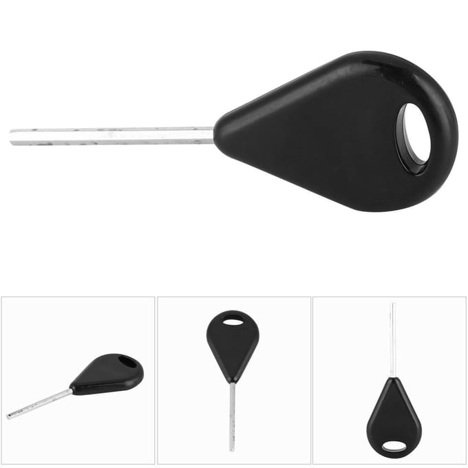 Vin Sleutel met 3 Schroeven FCS Vervanging voor Dorsal Surfboards black