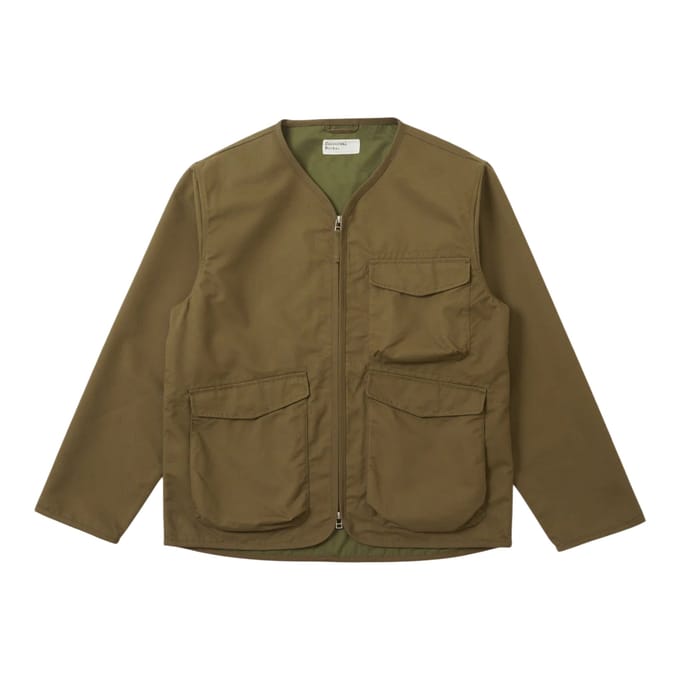 jas Universal Works parachute voering jas geborsteld polytech - khaki
