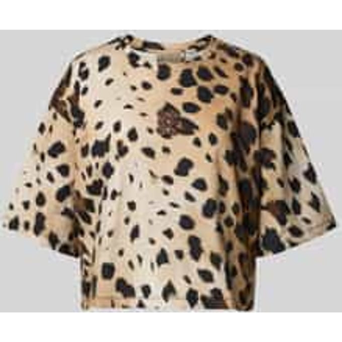 Kort boxy fit T-shirt met stiksels
