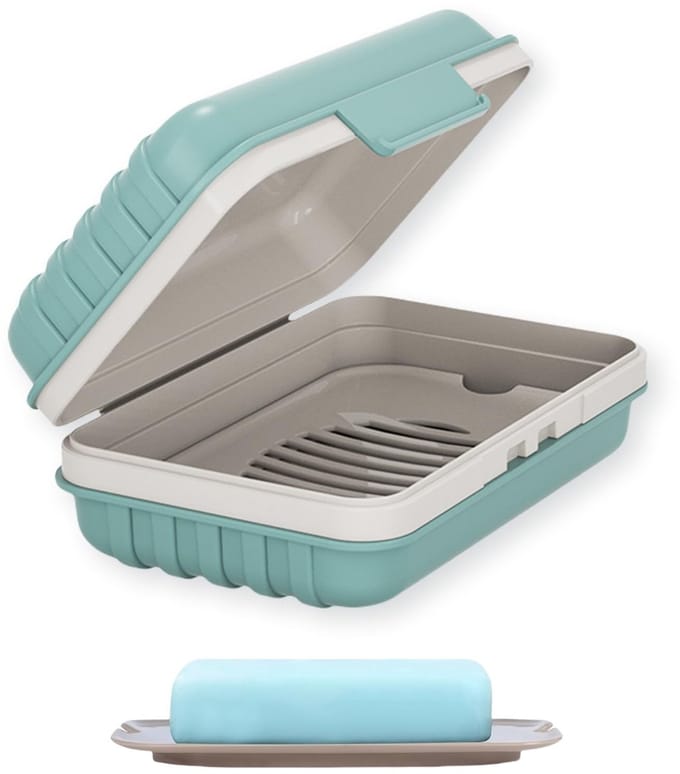 Dailygoody - Soap Holder - Soap Dish - Leak-proof Design - Blauw