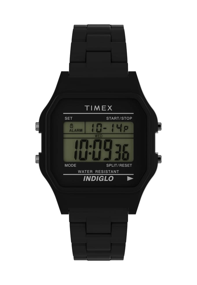Timex Timex 80 Glossy Automatisch Zwart Case: 100% Plastic| Bracelet: 100% Plastic 36 mm TW2V20000AJ