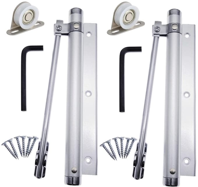 Dailygoods - Licht Duty Aluminium Deur Sluiters - 2 Stuks Automatische Deurdranger