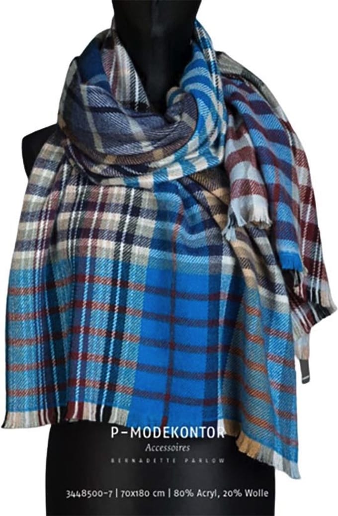 Winter Sjaal Dames Sjaal Multicolor Geruit.