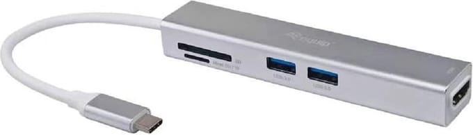 Equip 133480 interface hub USB 3.2 Gen 1 (3.1 Gen 1) Type-C 5000 Mbit/s Zilver