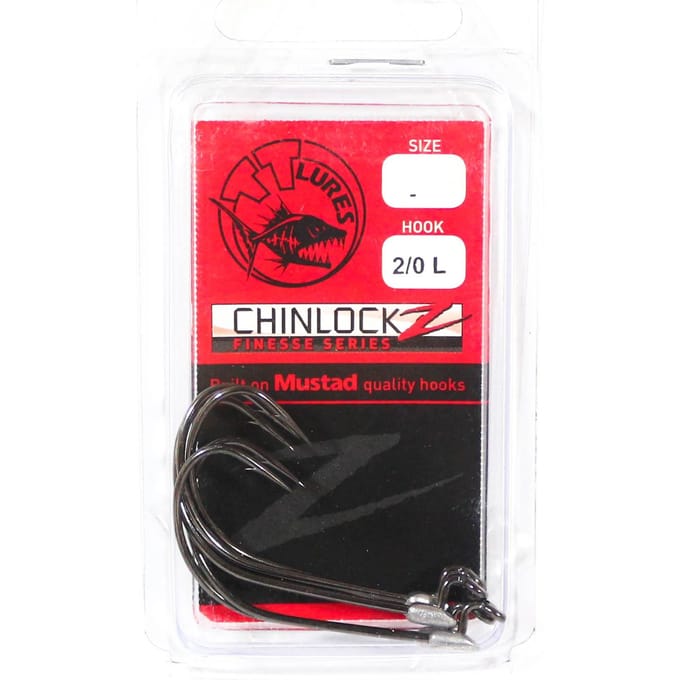 Tackle Tactics TT ChinlockZ Finesse Wormhaak 2/0 5/pack (2743) red