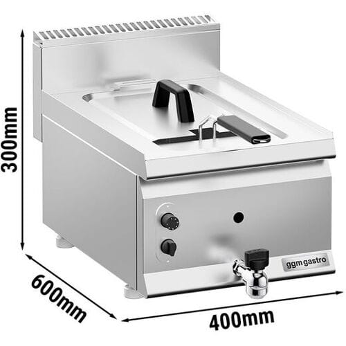 GGM Gastro Gas Fritteuse - 8 Liter - 6 kW - mit Ablasshahn