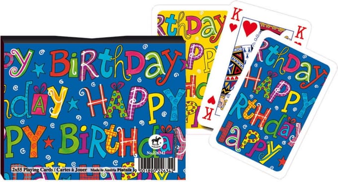 Speelkaarten - Happy Birthday - In geschenkdoosje