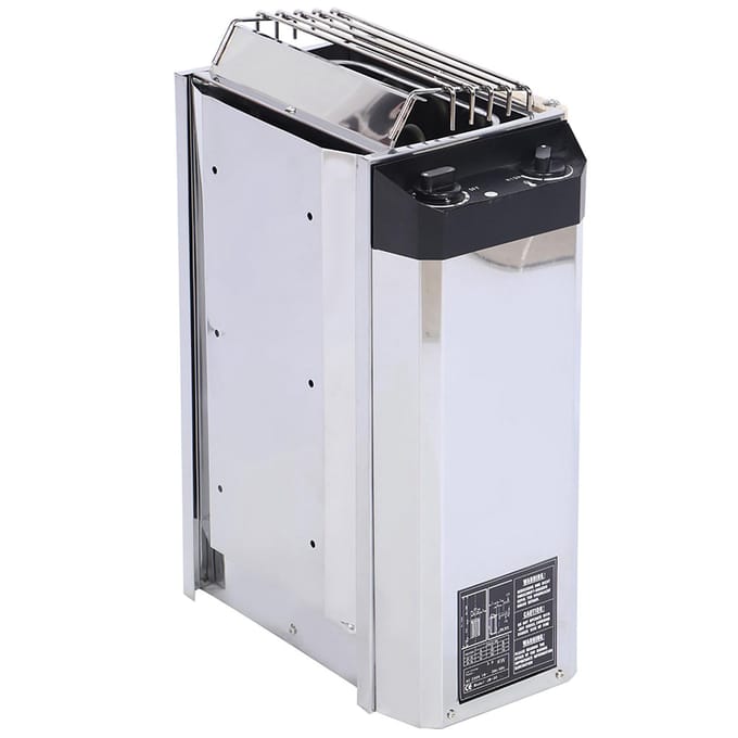 Poêle à sauna en acier inoxydable de type à contrôle interne 3KW, outil de chauffage pour sauna 220V white