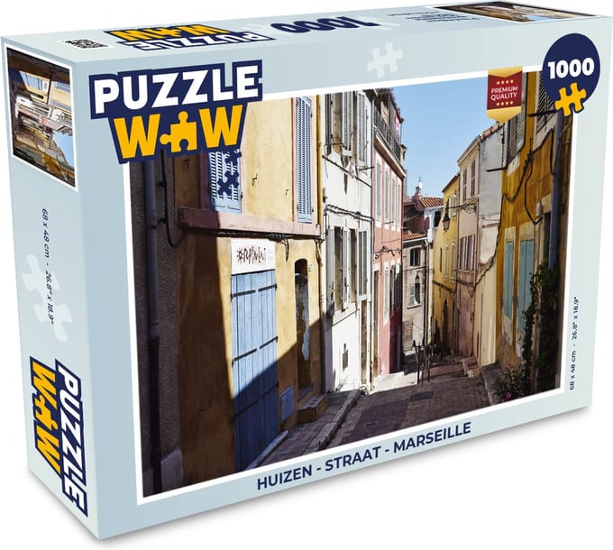 Puzzel Huizen - Straat - Marseille - Legpuzzel - Puzzel 1000 stukjes volwassenen