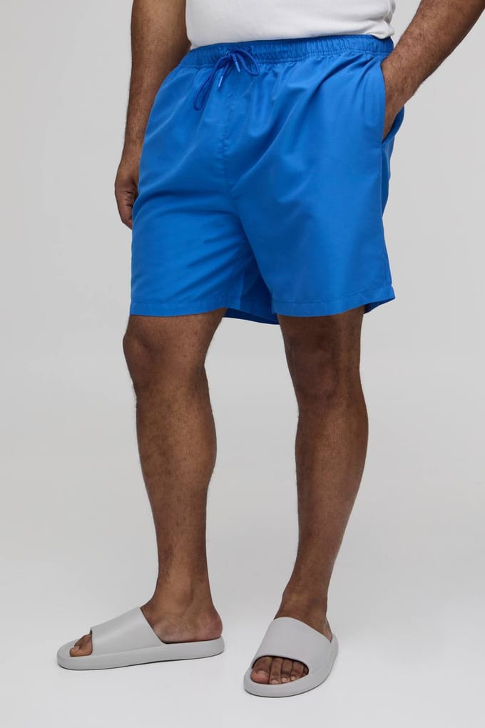 Plus Mid Length Swim Short | Navy | Size 5XL