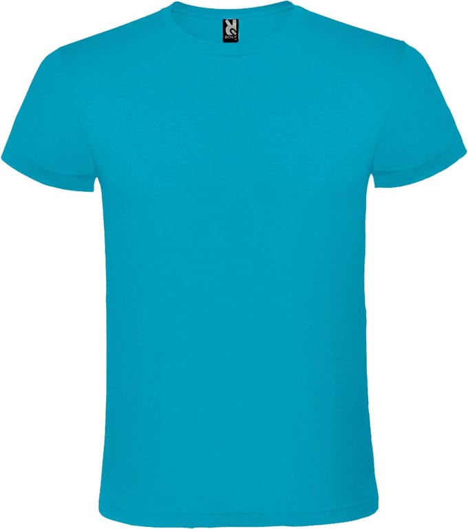 Turqoise 5 pack t-shirts Merk Roly Atomic 150 maat L