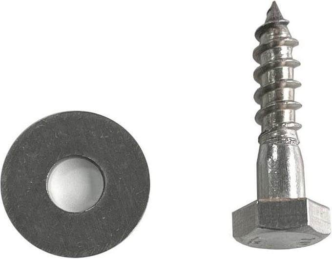 FLE - Zakje RVS draadbout schroeven ø 0,5 cm en lengte 2,5 cm - 16 stuks