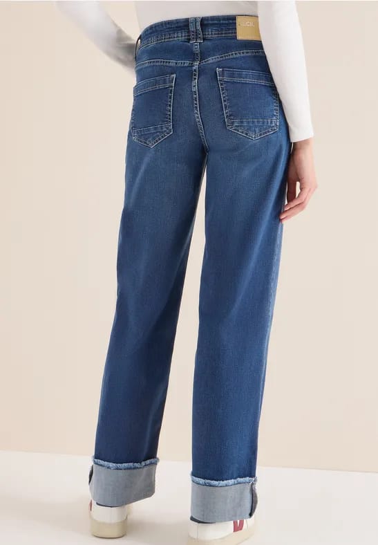 Wide Legs gewassen look jeans