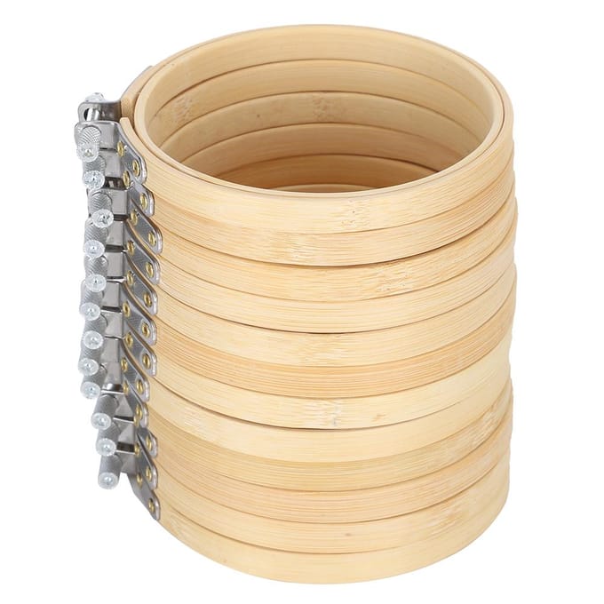 Borduurringen Cirkel Kruissteek Ring Houten Frame Crème Kleurige Doe-het-zelf Gereedschappen brown
