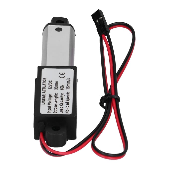Mini Elektrische Lineaire Actuator Waterdicht Micro Kleine Beweging DC12V 30mm Slag voor Robot DIY Kracht black