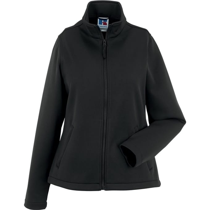 Russell Dames/Dames Slim Soft Shell Jasje (Zwart)