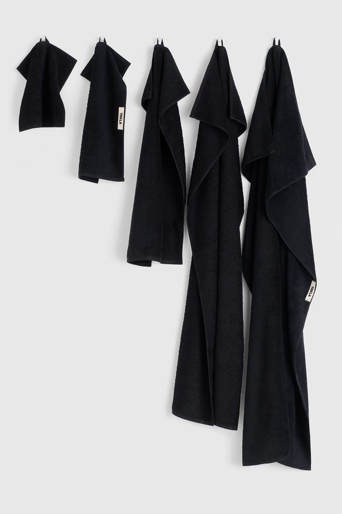 Tekla Unisex Hand Towel Black Größe: 50X90 | Handtücher Outlet | Unisex | Schwarz