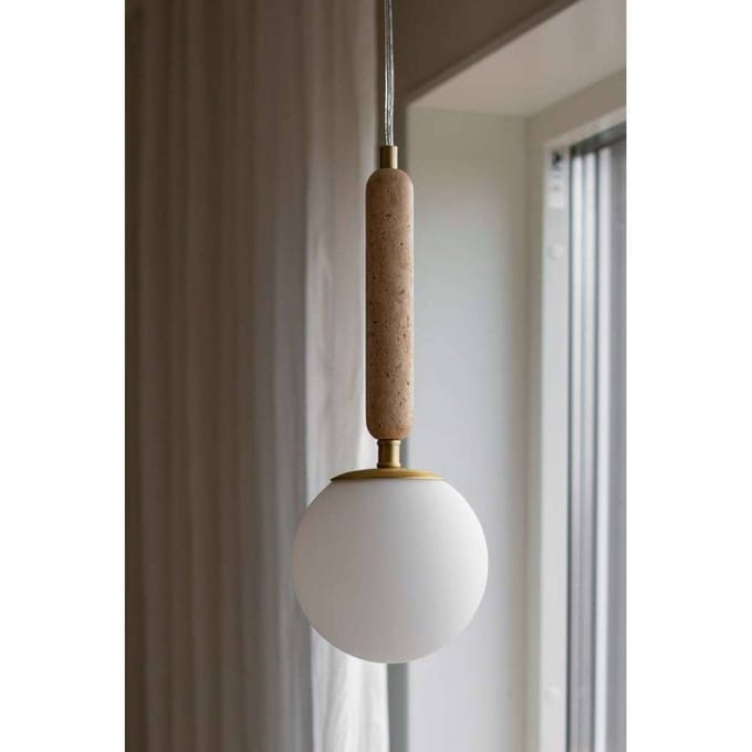 Globen Lighting Torrano 15 Hanglamp Beige Travertijn