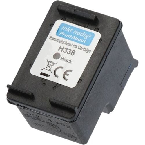 PrintAbout Inktcartridge 338 (C8765EE) Zwart geschikt voor HP