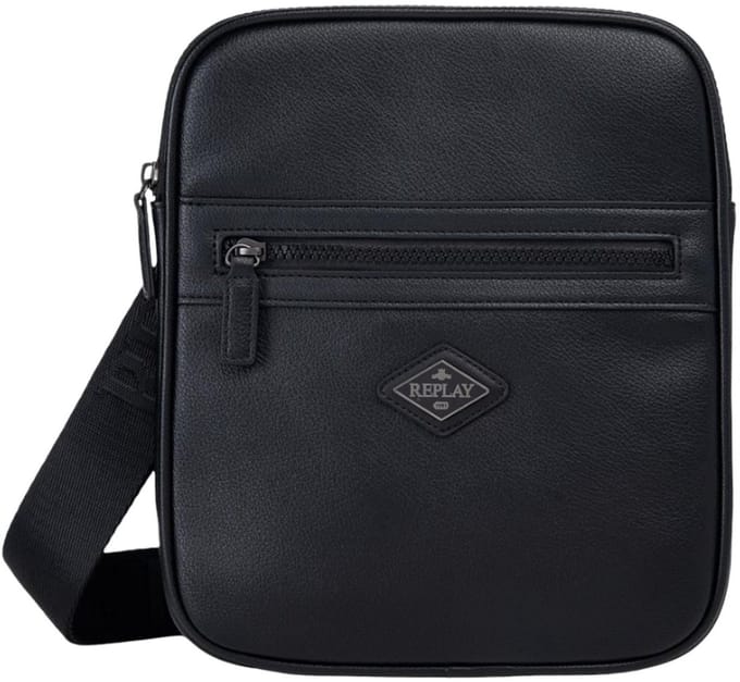 REPLAY schoudertas Reporter Bag Black zwart