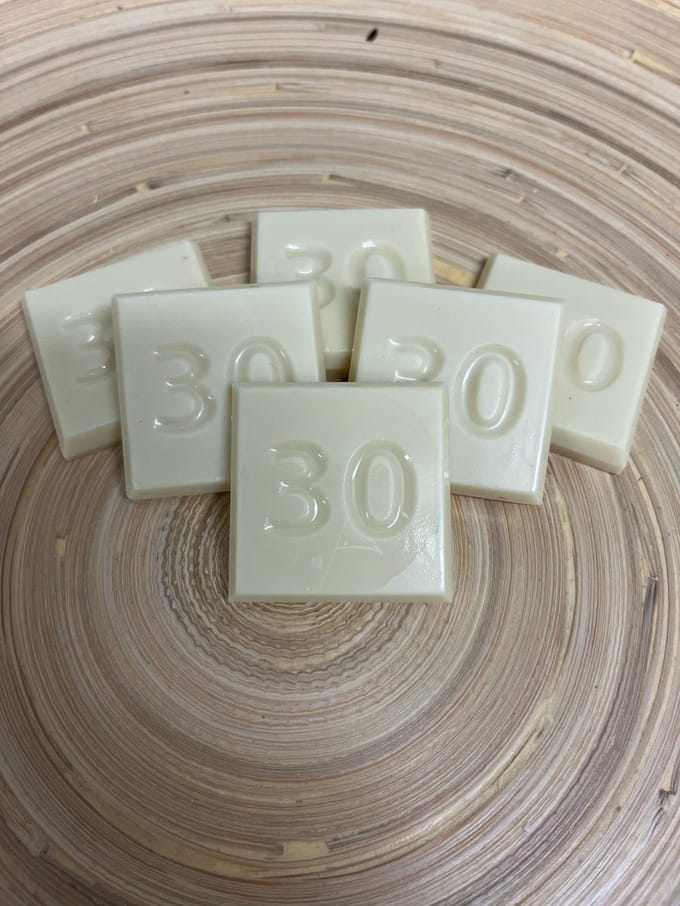 Callebaut - Chocolade cijfer 30 - Verjaardag traktatie - Witte chocola