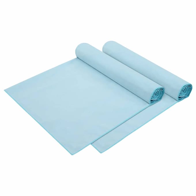 vidaXL - Ligbedhanddoeken - 2 - st - Blauw - 210 - x - 75 - cm
