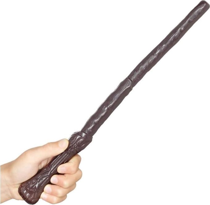Smiffys - Wizard Wand Kostuum Accessoire Kids - Bruin