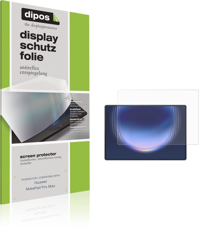 dipos – 2x Matte Beschermfolie geschikt voor Huawei MatePad Pro Max | Krasbestendige & antireflecterende Screenprotector Ultra-Thin