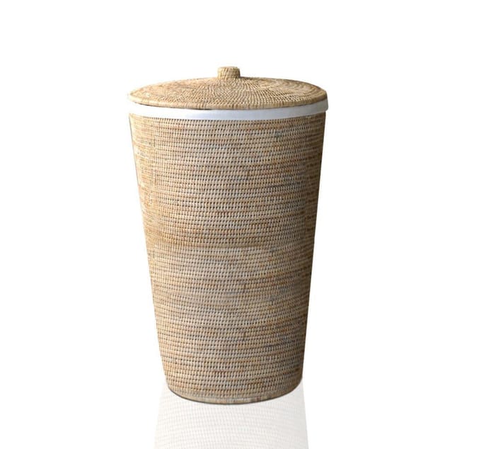 Wasmand Verfijnd - BASKET WB, licht rotan.