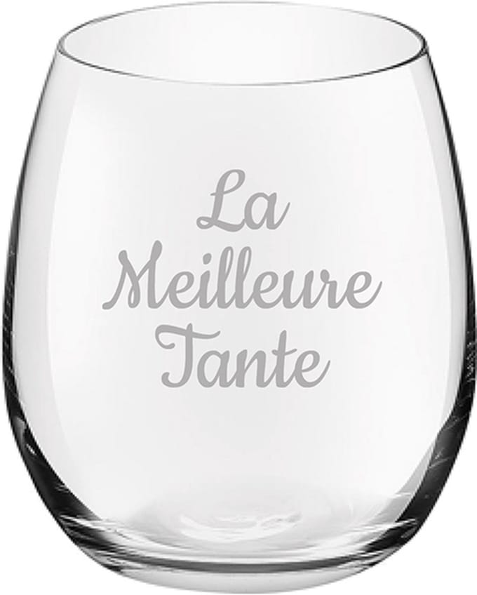 Drinkglas gegraveerd - 39cl - La Meilleure Tante
