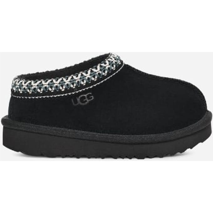 UGG® Tasman II for Kids in Black, Size 4.5, Suede/Polyester/Wool