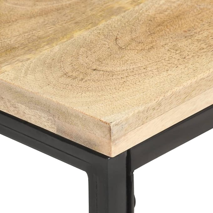 vidaXL - Bijzettafel - 40x40x35 - cm - massief - mangohout