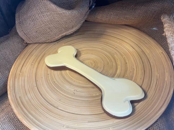 Callebaut - Hondenbot van chocolade - Smaak melk - Toplaag wit