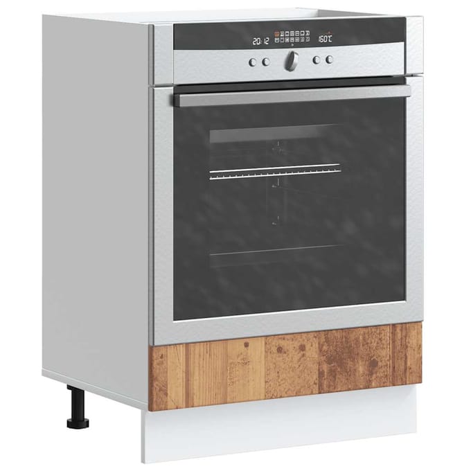 vidaXL - Ovenkast - Lucca - bewerkt - hout - oud - houtkleurig