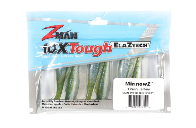 Zman Soft Lure MinnowZ 3 Inch 6/Pack Groene Lantaarn (7104) white
