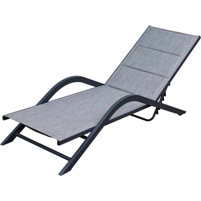 Sens-Line - Trento Loungestoel - 192x60x88cm - Grijs