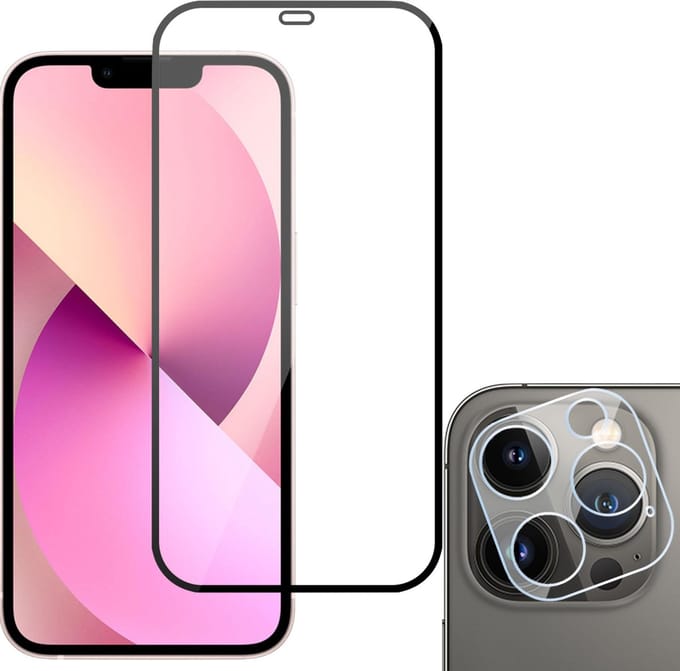 Geschikt voor iPhone 13 Pro Max Volledig Dekkende Screenprotector - Beschermglas Met Camera Screenprotector - Glas