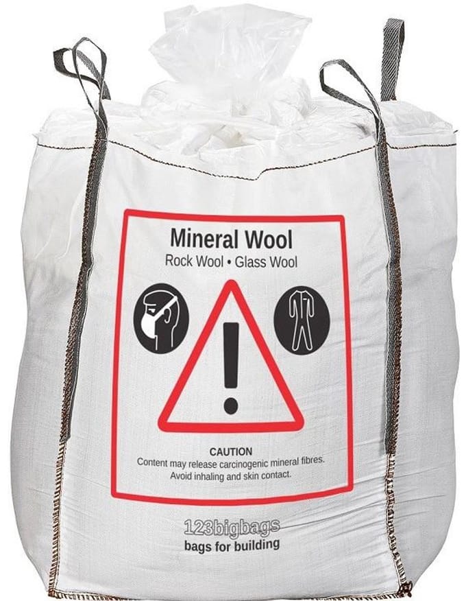 5x | Big Bag Mineraalwolzak 90x90x120 cm | 1 m³