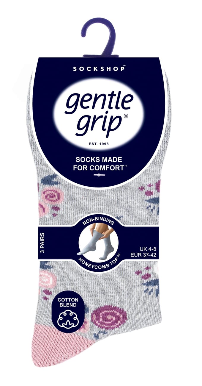 6 paar sokken zonder elastiek damessokken met zachte grip - SOLRH216