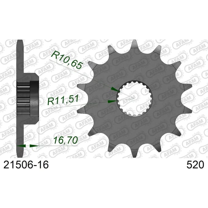 Tandwiel Afam 520 16 dents