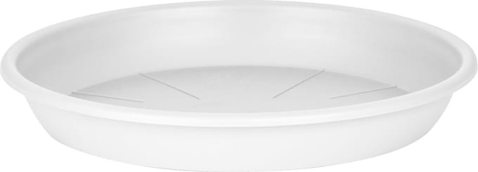Juypal Hogar Plantenschotel - wit - kunststof - D15 cm - onderschotel/opvangschaal