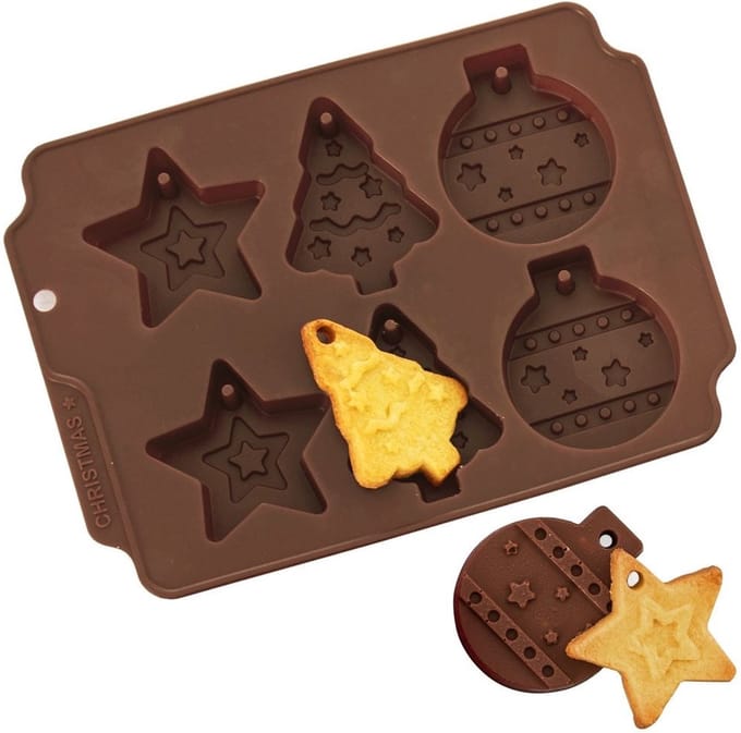 Koekjesvorm Silicone Bruin Kerst SILLINIE - Bakvorm voor Koekjes
