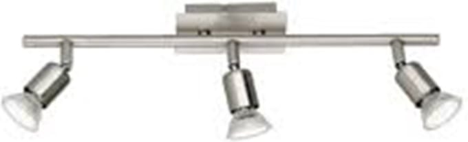 LED Plafondspot - Torna Nimo - GU10 Fitting - 9W - Warm Wit 3000K - 3-lichts - Rechthoek - Mat Nikkel - Aluminium