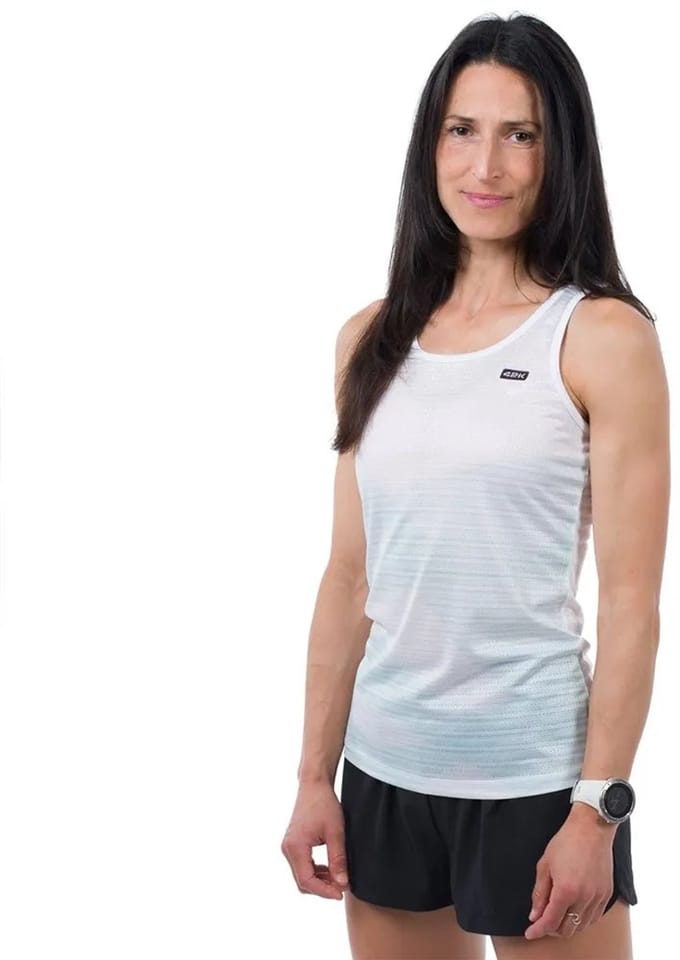 42k Running Stride Mouwloos T-shirt Oranje S Vrouw