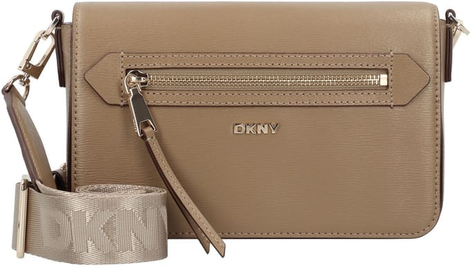 DKNY Schoudertas Bryant Ave Flap Crossbody Bag Shitake Taupe