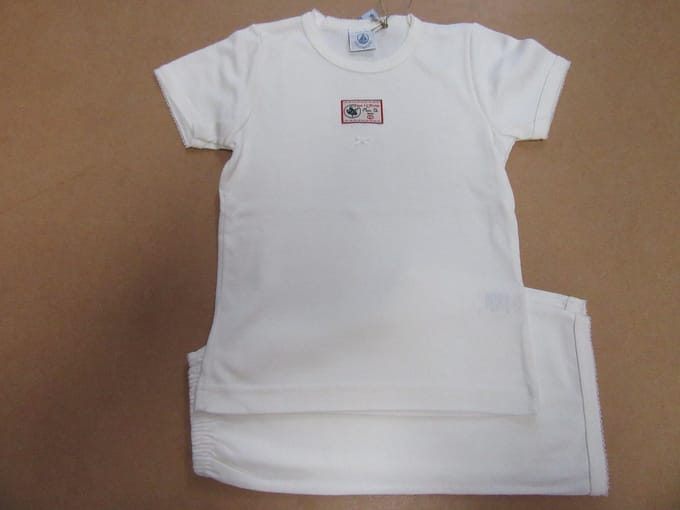 Petit Bateau - Zomer pyjama - Meisje - Gebroken wit - 6 jaar  114