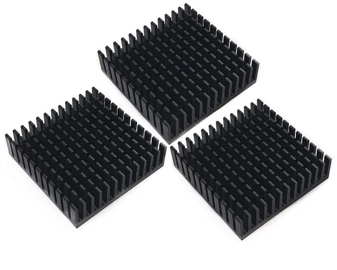 3 Stuks Aluminium Koellichaam 40x40x11mm voor Nema 17 Stappenmotor Koeling