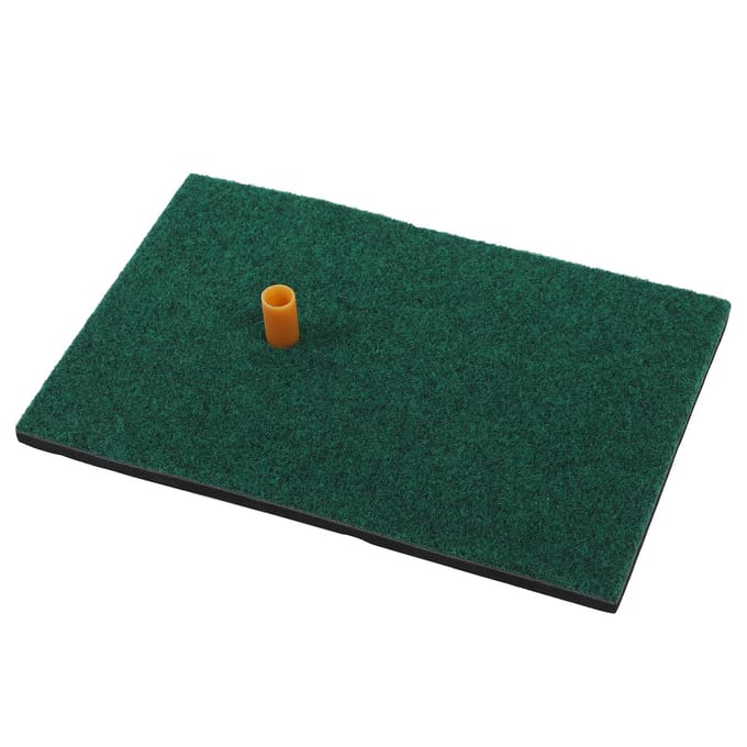 30x20cm Golf Swing Oefenmat Golf Indoor Slagmat Kunstgras Pad met Tee black
